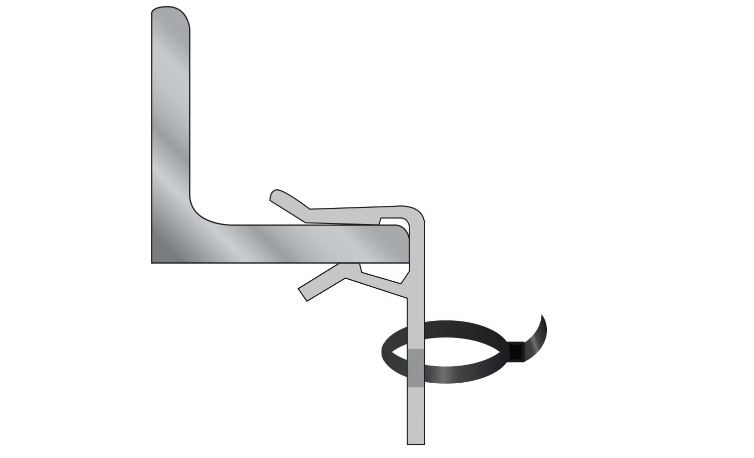 Hammer-on flange beam clip CAL